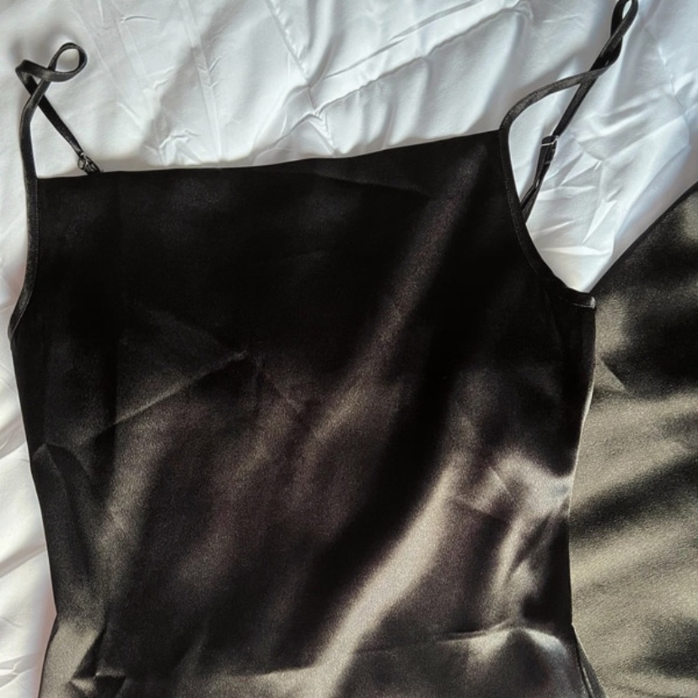 Black Satin Lock Back Mermaid Dress